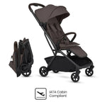 Silver Cross Nia Compact Travel Stroller + Bassinet Bundle - Chocolate (Ships Late May/Early June) Silver Cross