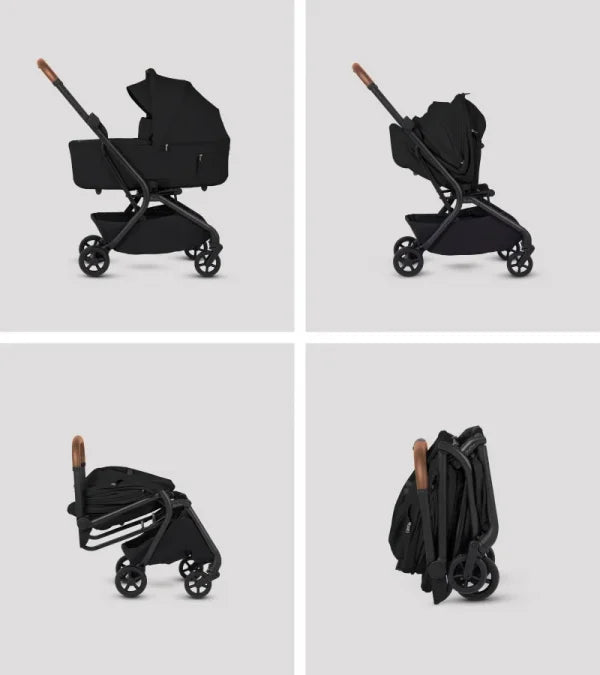 Silver Cross Nia Compact Travel Stroller + Bassinet Bundle - Onyx (Ships Late May/Early June) Silver Cross
