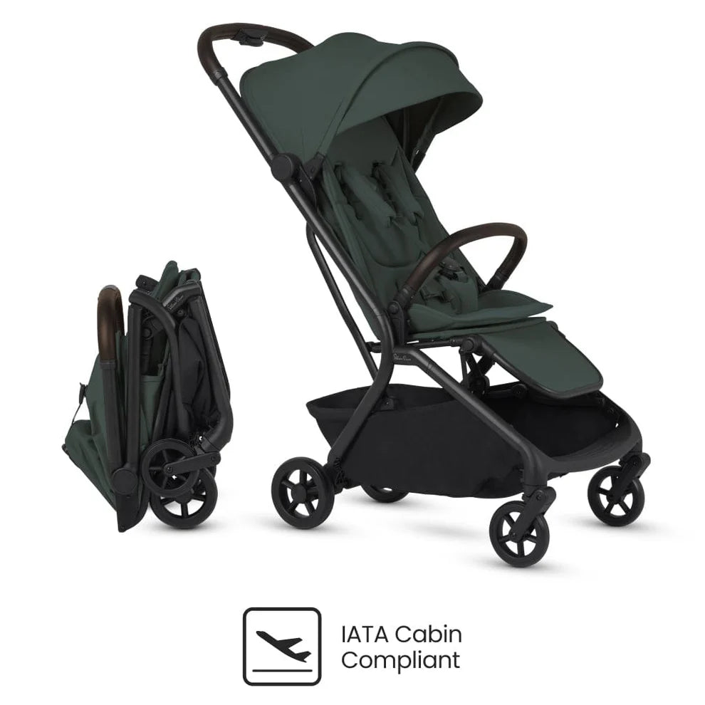 Silver Cross Nia Compact Travel Stroller + Bassinet Bundle - Conifer (Ships Late May/Early June) Silver Cross