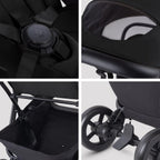 Silver Cross Nia Compact Travel Stroller + Bassinet Bundle - Onyx (Ships Late May/Early June) Silver Cross
