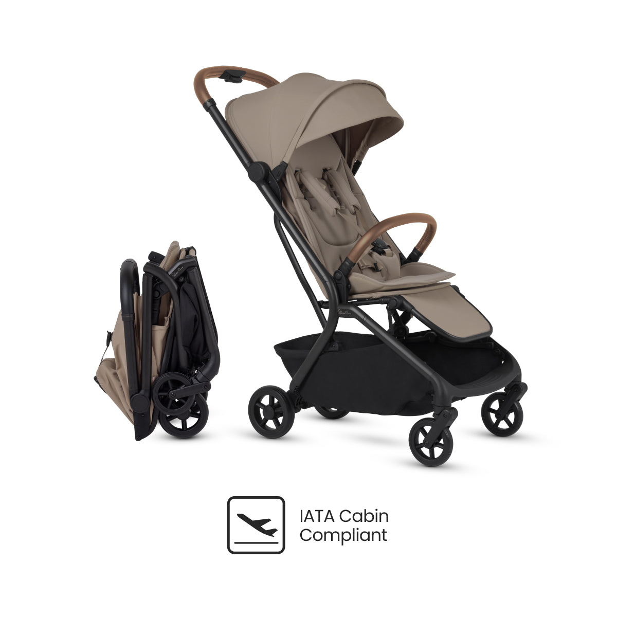 Silver Cross Nia Compact Folding Travel Stroller - Champagne(Ships Late May/Early June) Silver Cross