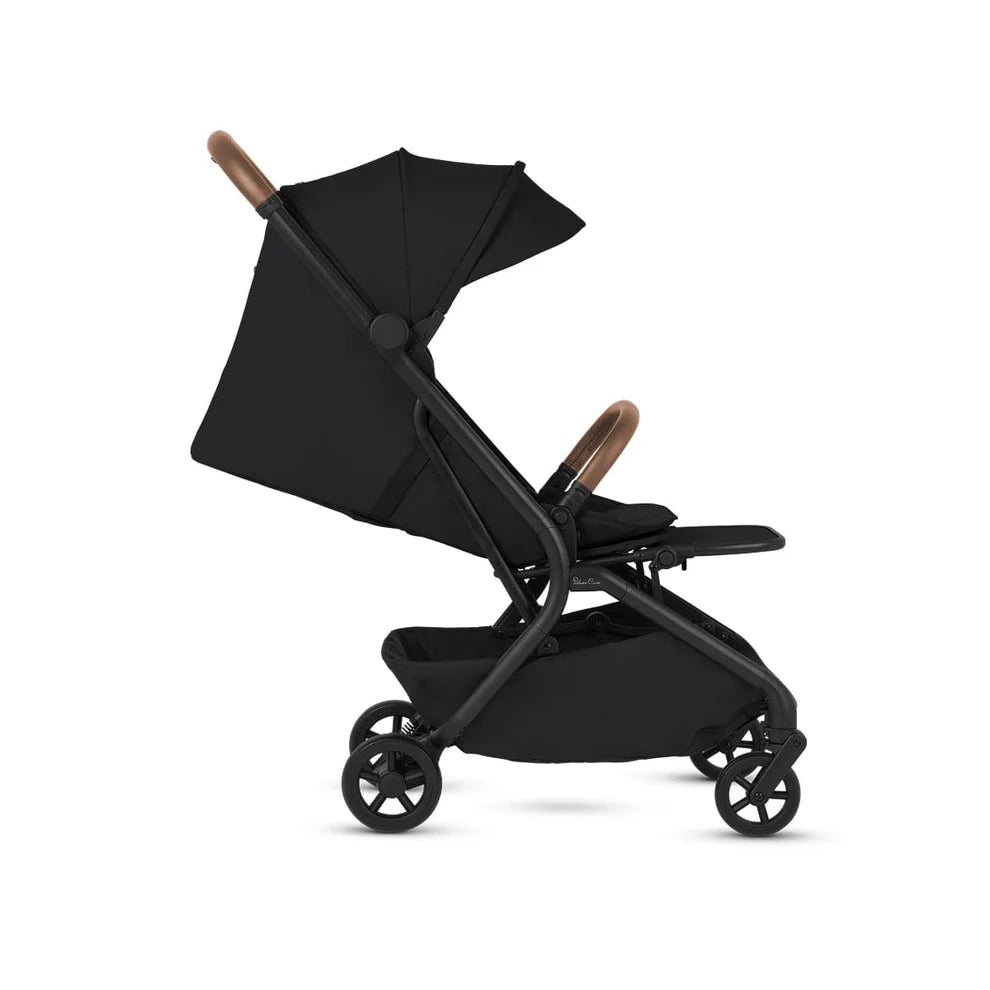 Silver Cross Nia Compact Travel Stroller + Bassinet Bundle - Onyx (Ships Late May/Early June) Silver Cross