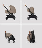 Silver Cross Nia Compact Travel Stroller + Bassinet Bundle - Champagne(Ships Late May/Early June) Silver Cross