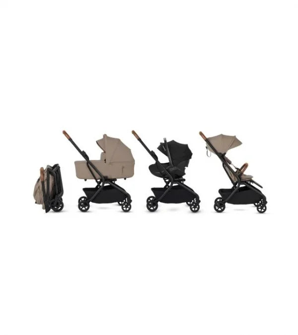 Silver Cross Nia Compact Travel Stroller + Bassinet Bundle - Champagne(Ships Late May/Early June) Silver Cross