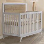Tulip Juvenile Sissi Convertible Crib and 3 Drawer Dresser Set - White/Natural Oak Tulip Juvenile