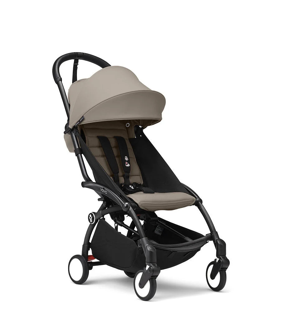 Stokke YOYO³ 6+ Stroller - Black Frame/Taupe Fabric Stokke