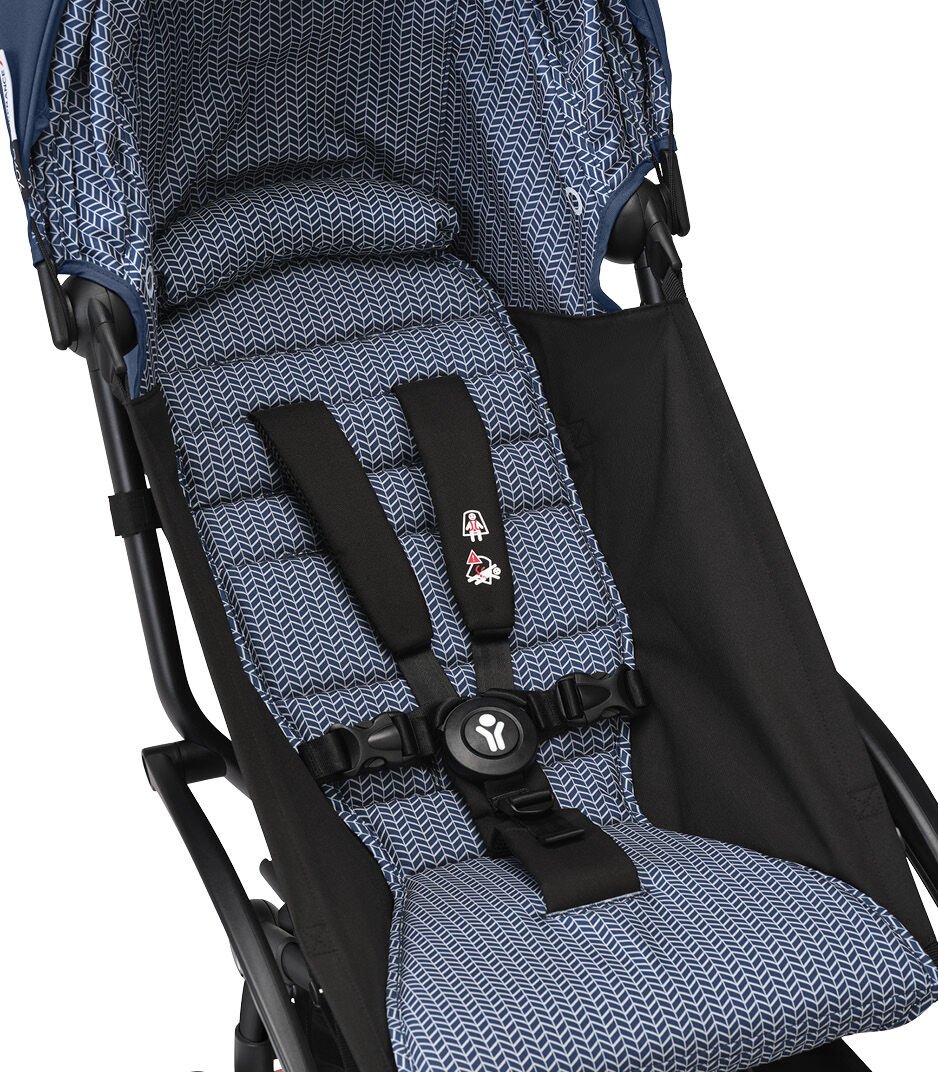 Stokke YOYO³ 6+ Stroller - Black Frame/Air France Blue Fabric Stokke