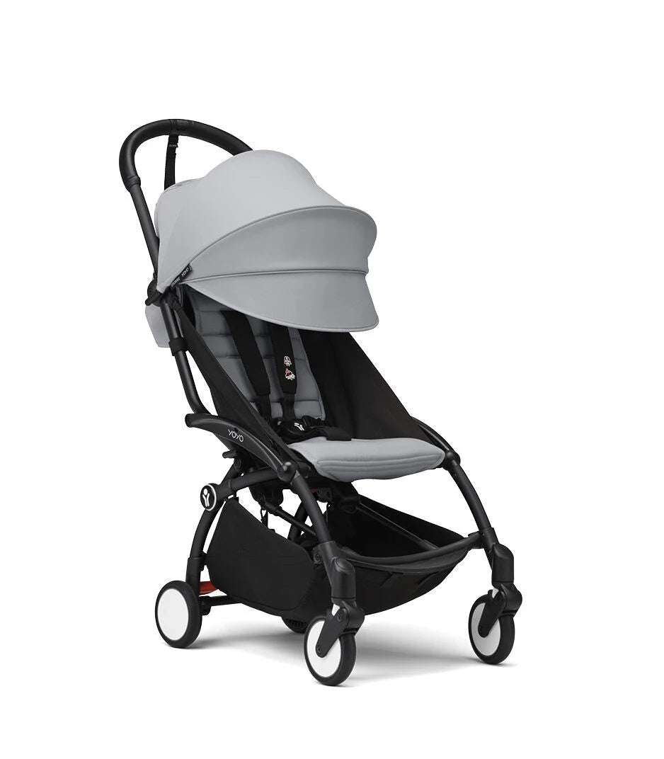 Stokke YOYO³ 6+ Stroller - Black Frame/Stone Fabric Stokke