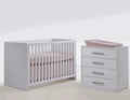 Tulip Juvenile Contempo Crib & Dresser Set - White Tulip Juvenile