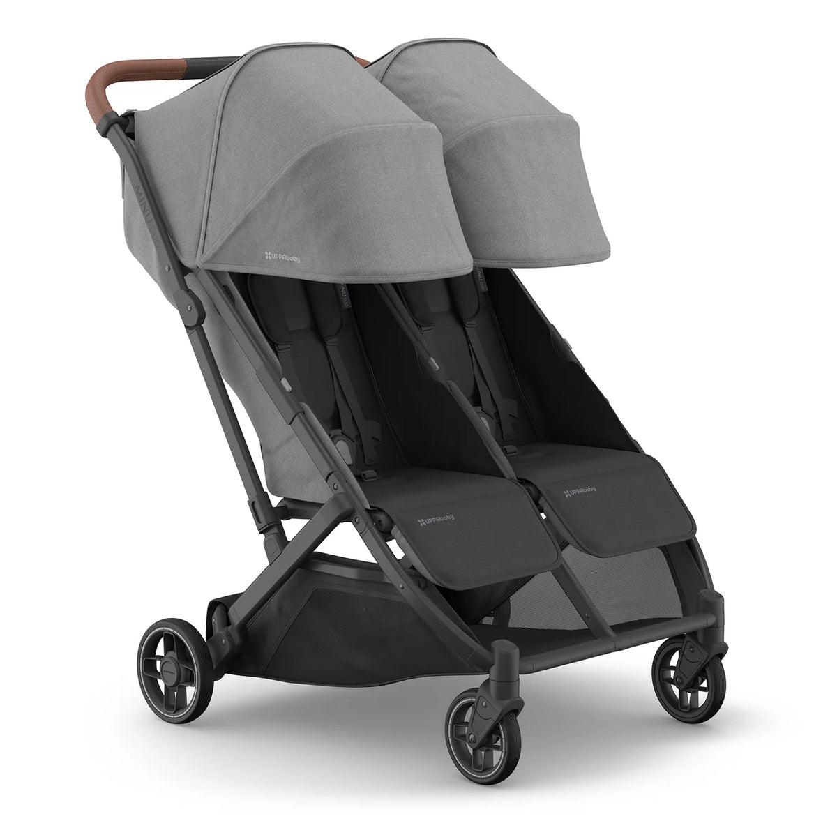 UPPAbaby Minu Duo - Greyson (Charcoal Mélange/Carbon Frame/Saddle Leather) UPPAbaby