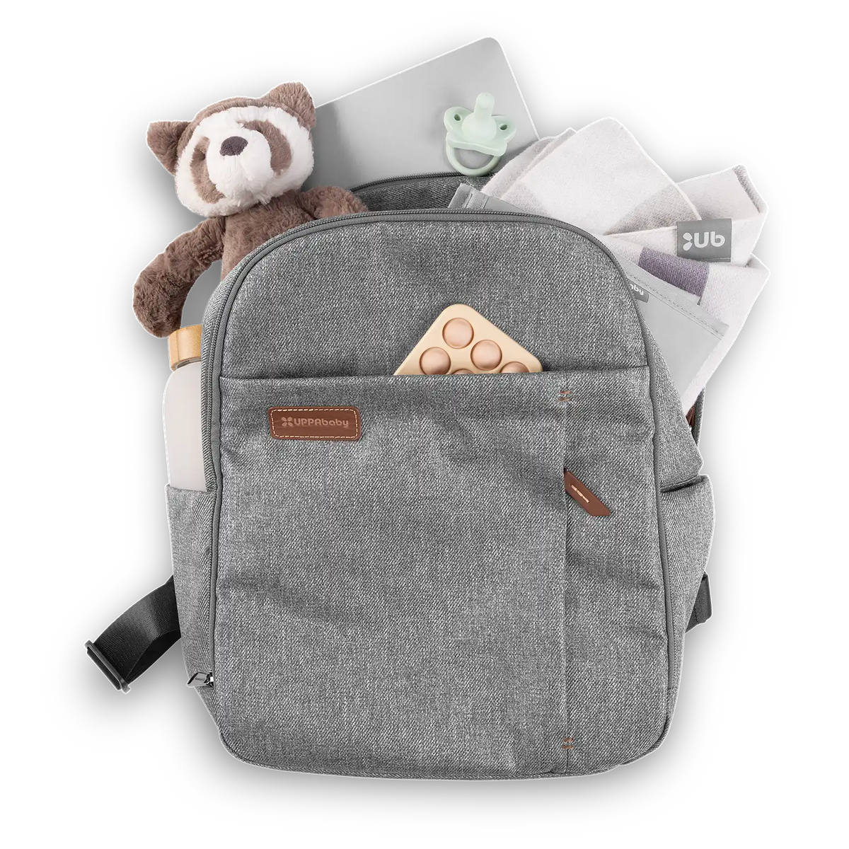 UPPAbaby Changing Backpack - Owen (Mocha Mélange/Chestnut Leather) UPPAbaby