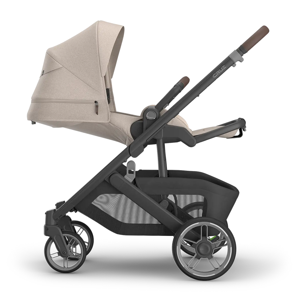UPPAbaby Cruz V3 Stroller - Ada (Sandstone Mélange/Carbon Frame/Chestnut Leather) UPPAbaby