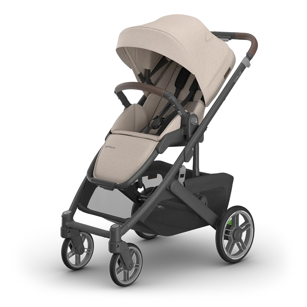 UPPAbaby Cruz V3 Stroller - Ada (Sandstone Mélange/Carbon Frame/Chestnut Leather) UPPAbaby
