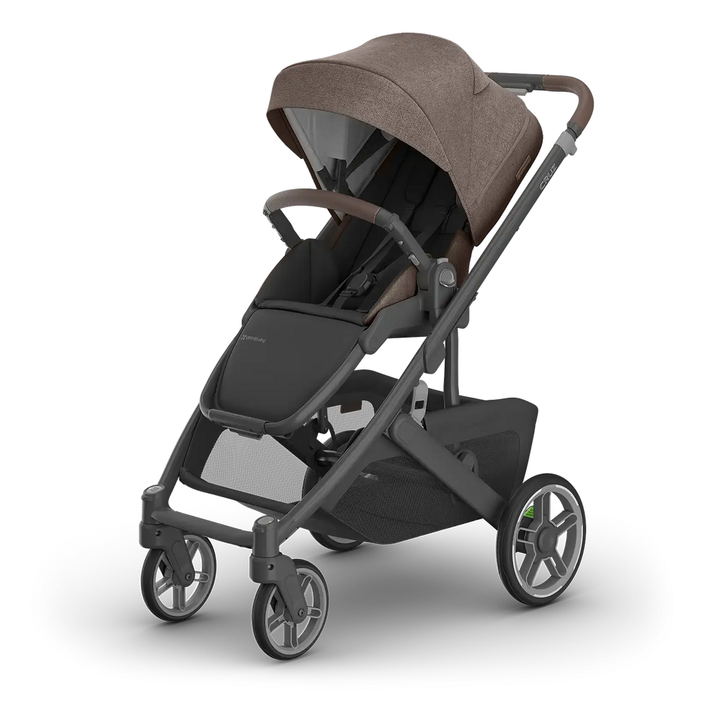 UPPAbaby Cruz V3 Stroller - Owen (Mocha Mélange/Carbon Frame/Chestnut Leather) UPPAbaby