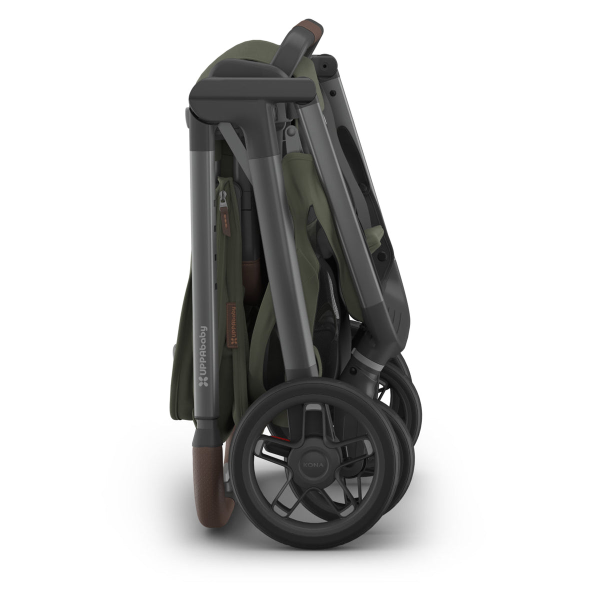UPPAbaby Kona Stroller - Evelyn (Meadow Green/Chestnut Leather/Graphite Frame) UPPAbaby