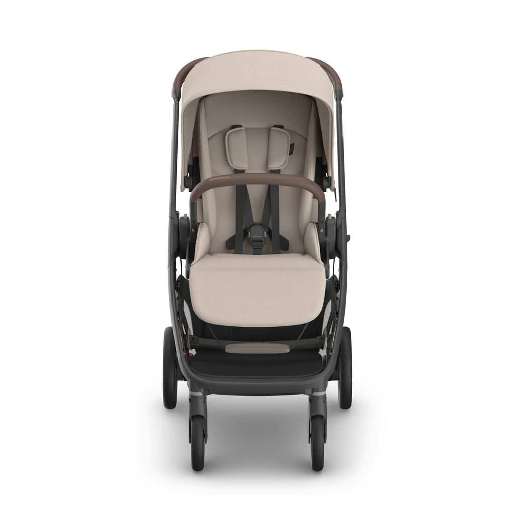 UPPAbaby Kona Stroller - Ada (Sandstone Mélange/Chestnut Leather/Carbon Frame) UPPAbaby