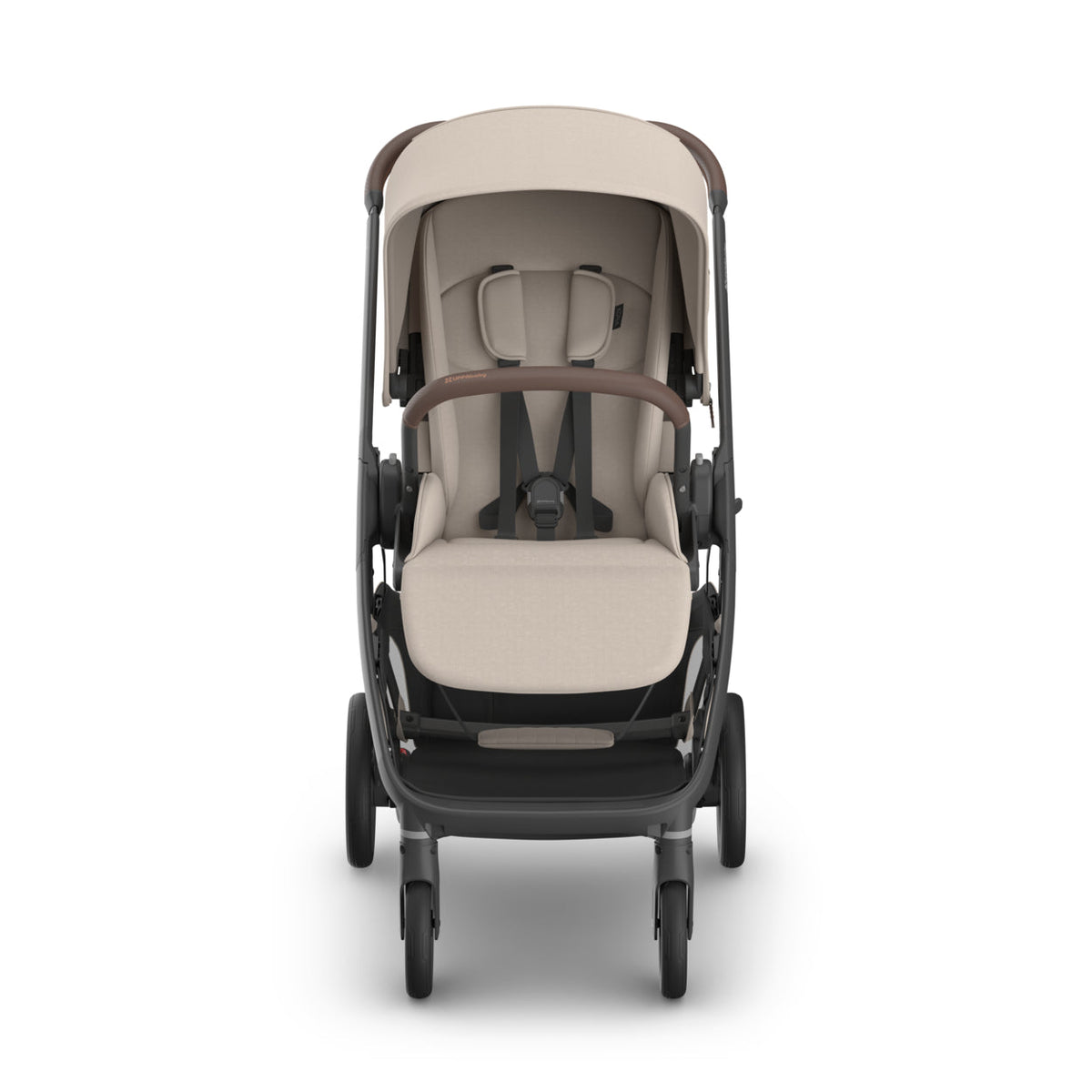 UPPAbaby Kona Stroller - Ada (Sandstone Mélange/Chestnut Leather/Carbon Frame) UPPAbaby