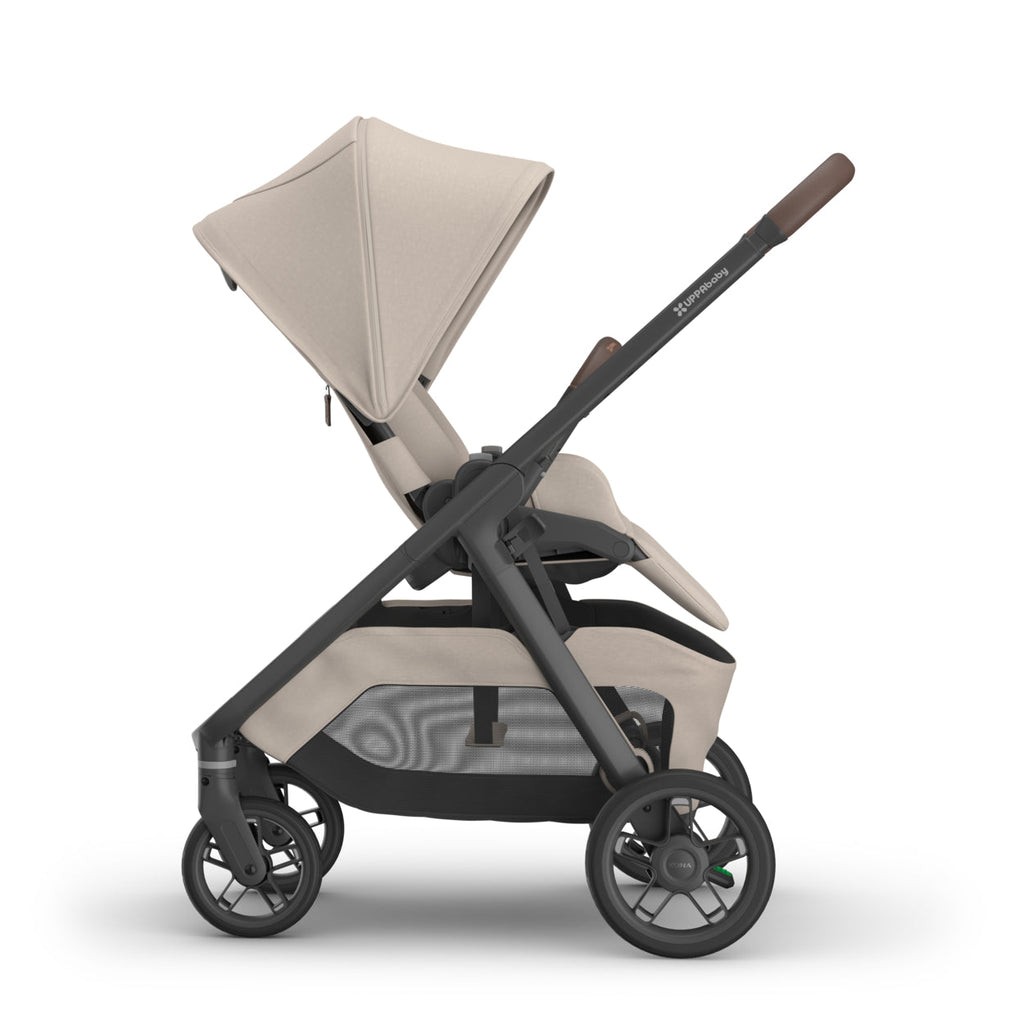 UPPAbaby Kona Stroller - Ada (Sandstone Mélange/Chestnut Leather/Carbon Frame) UPPAbaby