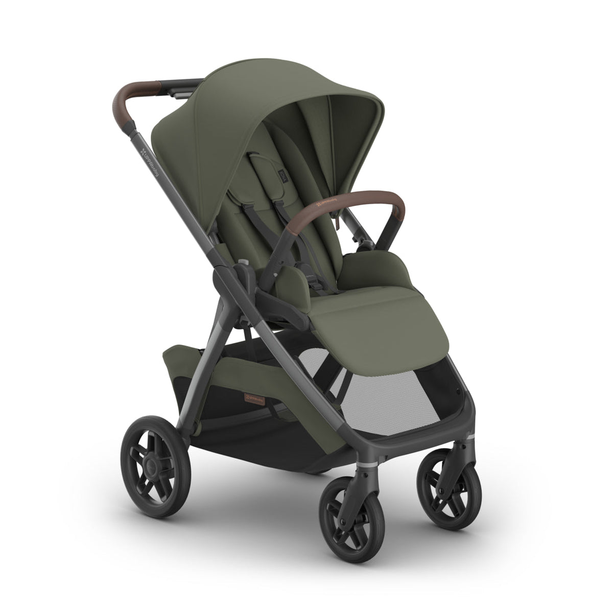 UPPAbaby Kona Stroller - Evelyn (Meadow Green/Chestnut Leather/Graphite Frame) UPPAbaby