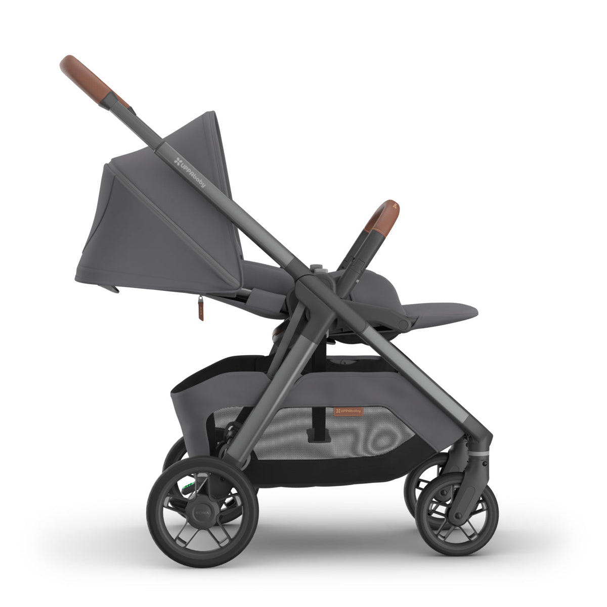 UPPAbaby Kona Stroller - Rowan (Graphite/Graphite Frame/Saddle Leather) UPPAbaby