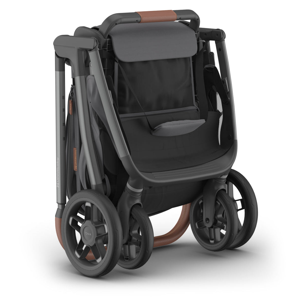 UPPAbaby Kona Stroller - Rowan (Graphite/Graphite Frame/Saddle Leather) UPPAbaby