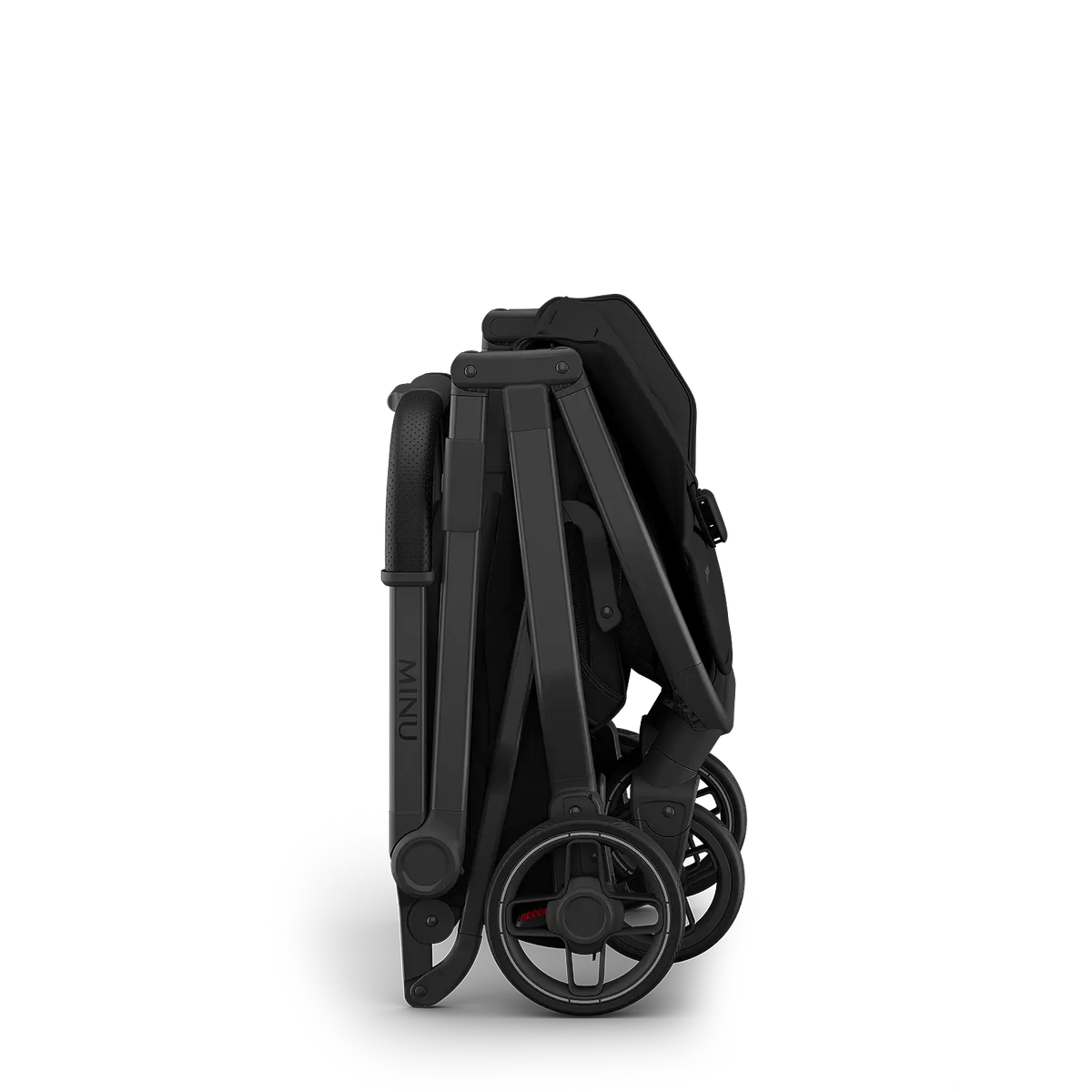 UPPAbaby Minu V3 Stroller - James (Black/Carbon Frame/Black Leather) UPPAbaby