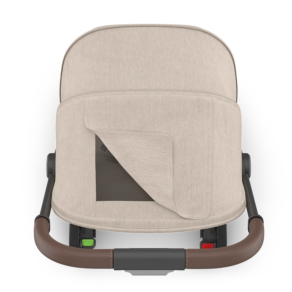 UPPAbaby Minu V3 Stroller - (Ada Sandstone Mélange/Carbon Frame/Chestnut Leather) UPPAbaby