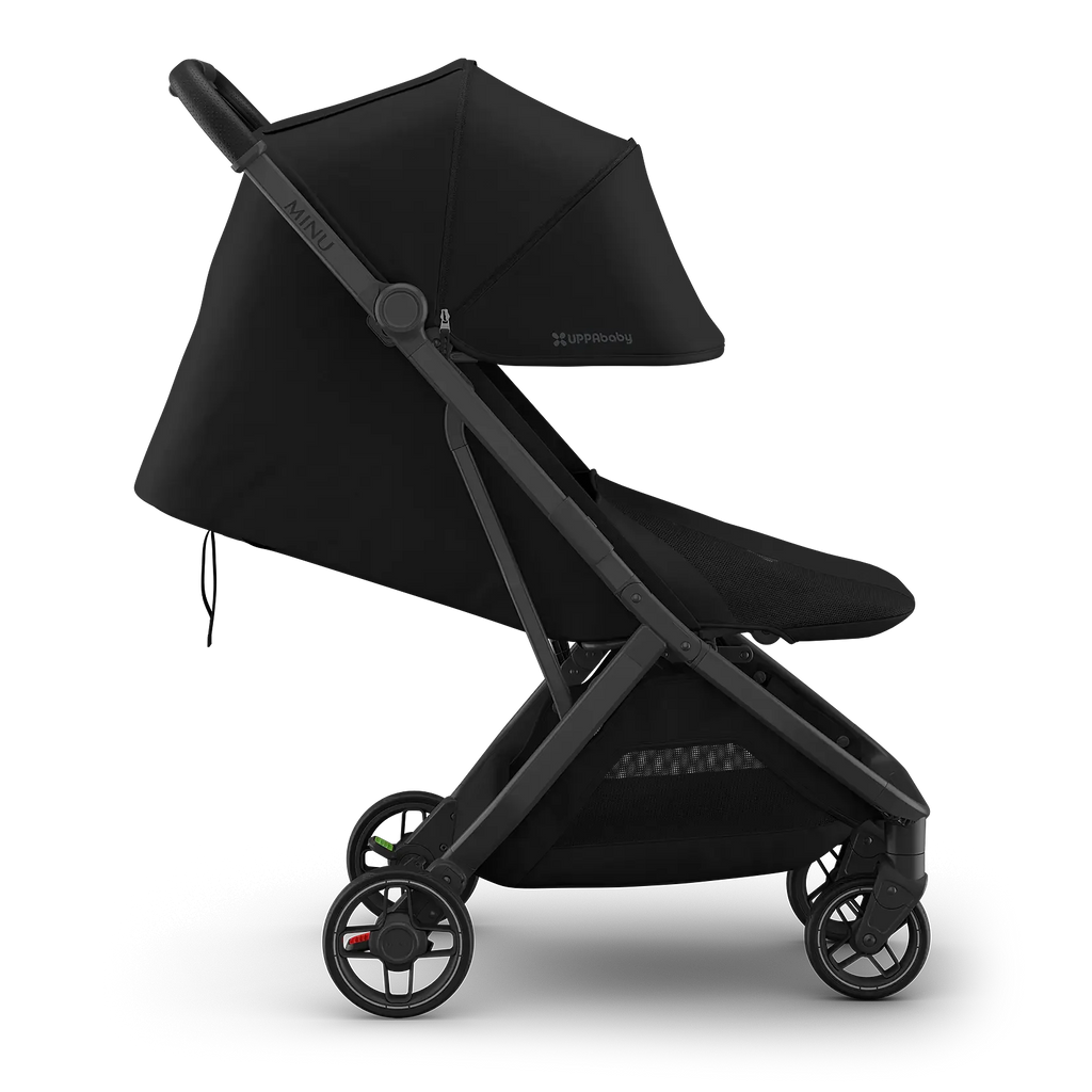 UPPAbaby Minu V3 Stroller - James (Black/Carbon Frame/Black Leather) UPPAbaby