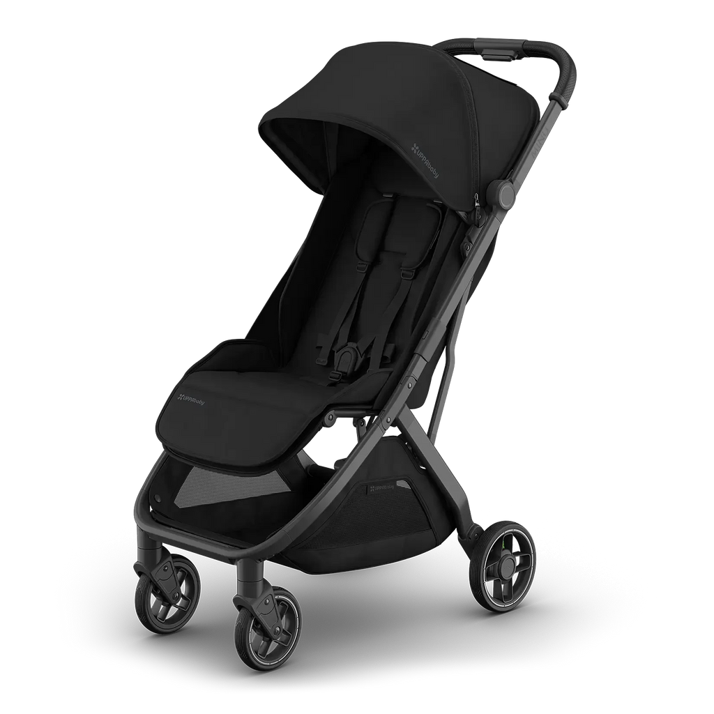 UPPAbaby Minu V3 Stroller - James (Black/Carbon Frame/Black Leather) UPPAbaby