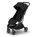 UPPAbaby Minu V3 Stroller - James (Black/Carbon Frame/Black Leather) UPPAbaby