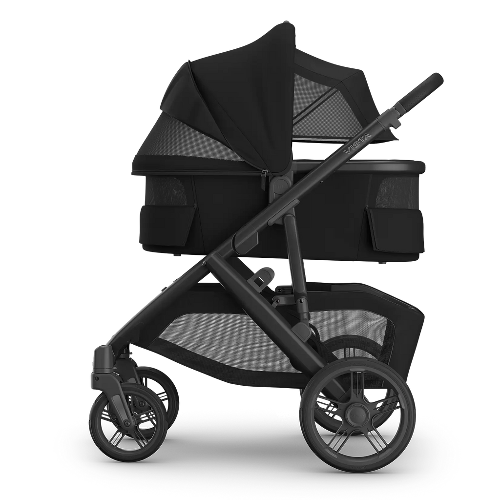 UPPAbaby V3 Bassinet - James (Black/Carbon Frame/Black Leather) UPPAbaby