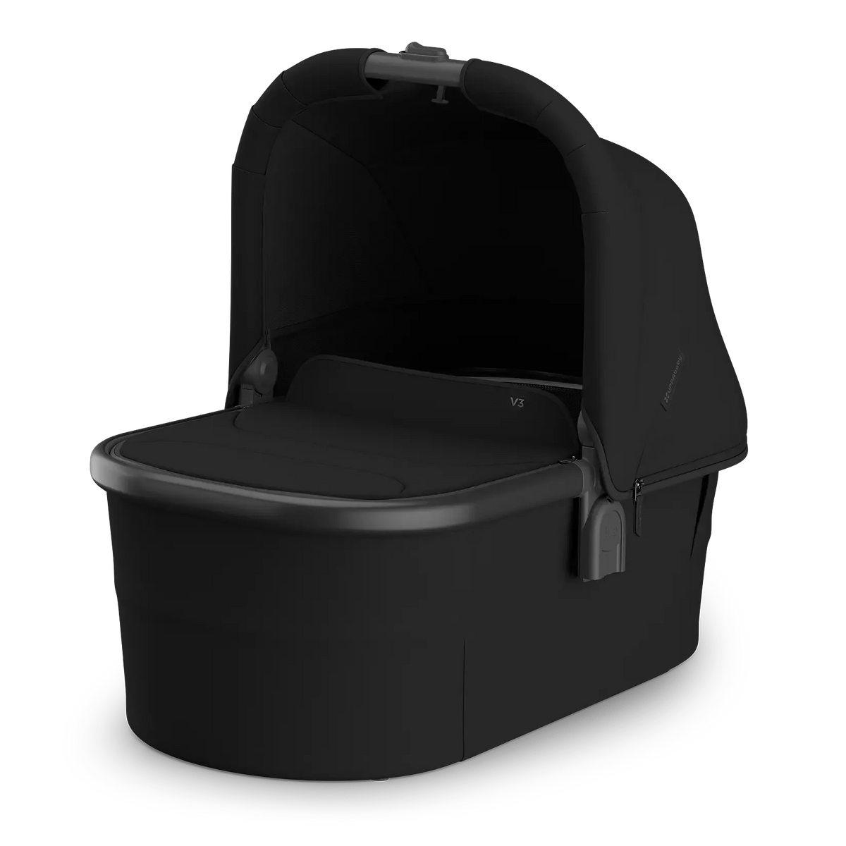 UPPAbaby V3 Bassinet - James (Black/Carbon Frame/Black Leather) UPPAbaby