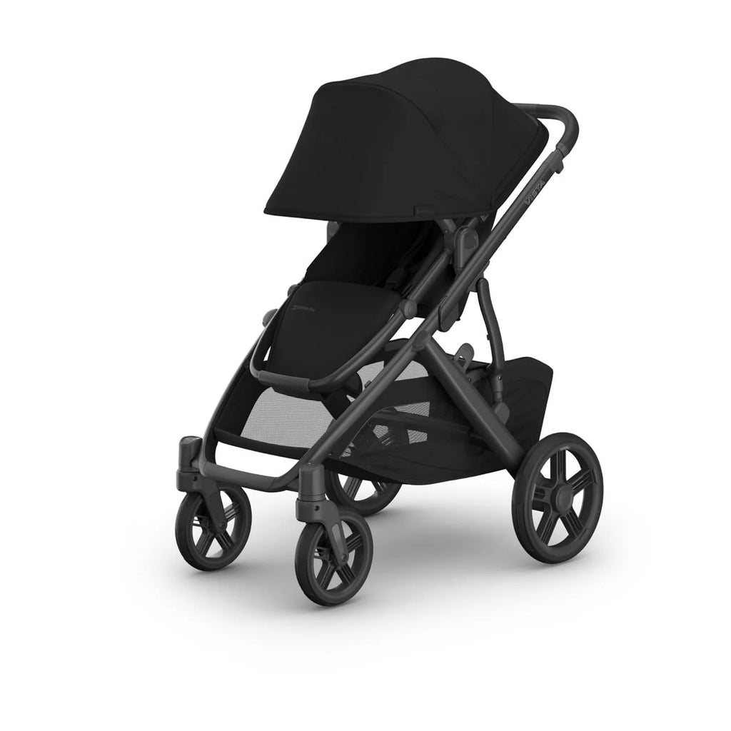UPPAbaby Vista V3 Stroller - James (Black/Carbon Frame/Black Leather) UPPAbaby