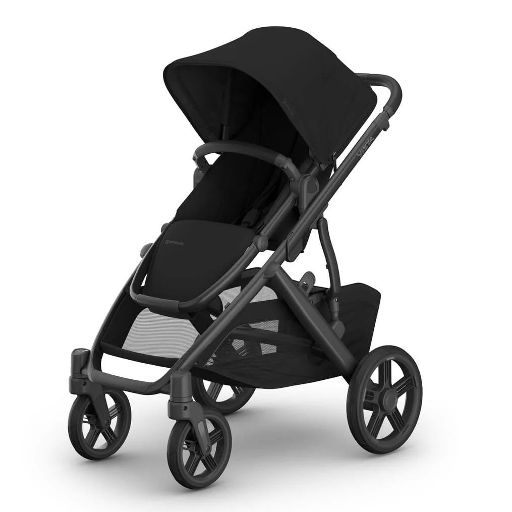 UPPAbaby Vista V3 Stroller - James (Black/Carbon Frame/Black Leather) UPPAbaby