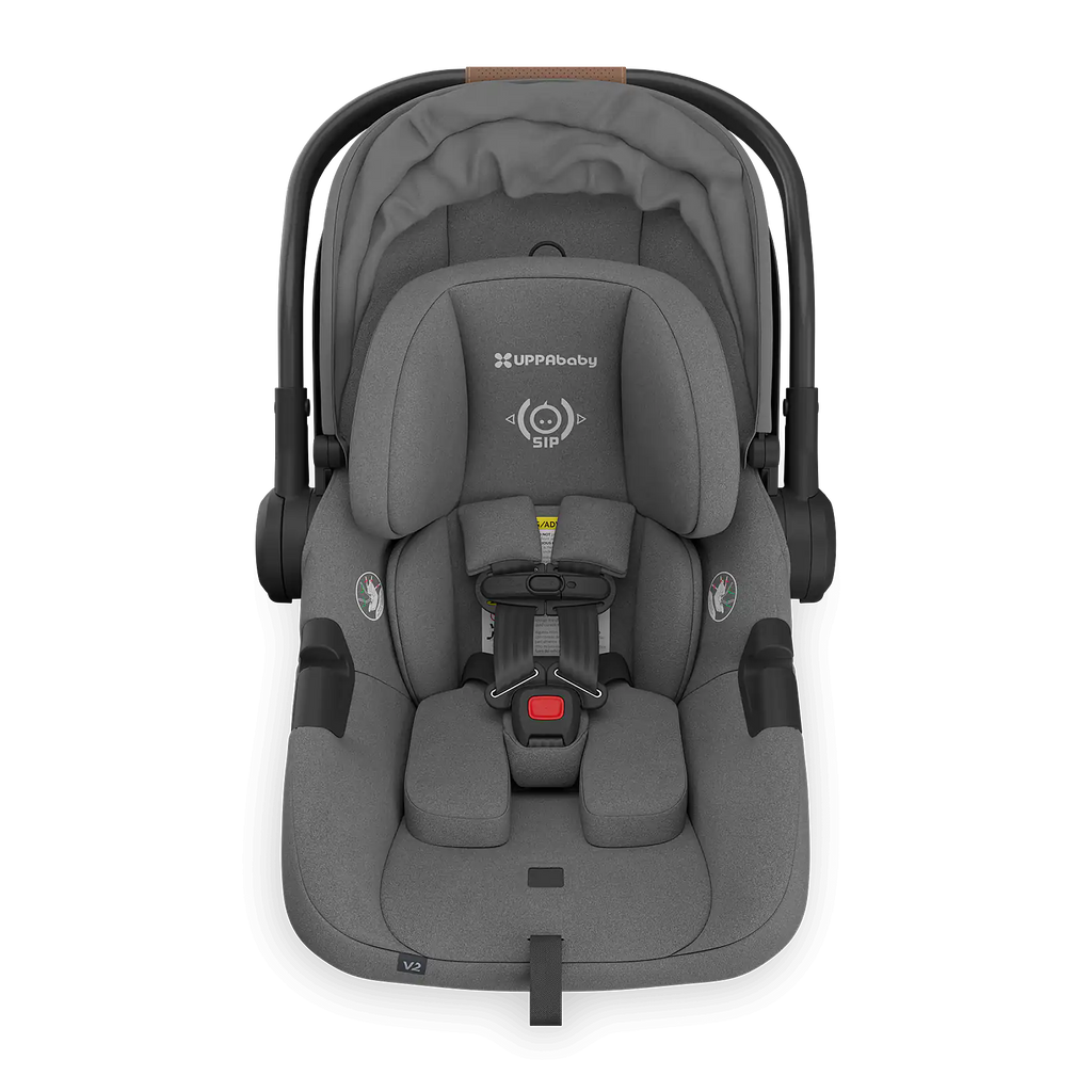 UPPAbaby Aria V2 Infant Car Seat - Greyson (Charcoal Mélange/Saddle Leather) UPPAbaby