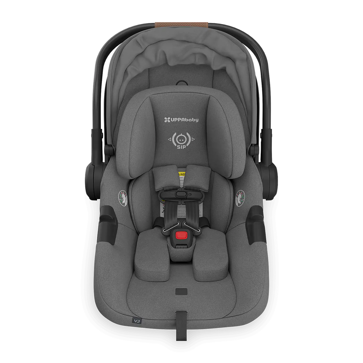 UPPAbaby Aria V2 Infant Car Seat - Greyson (Charcoal Mélange/Saddle Leather) UPPAbaby