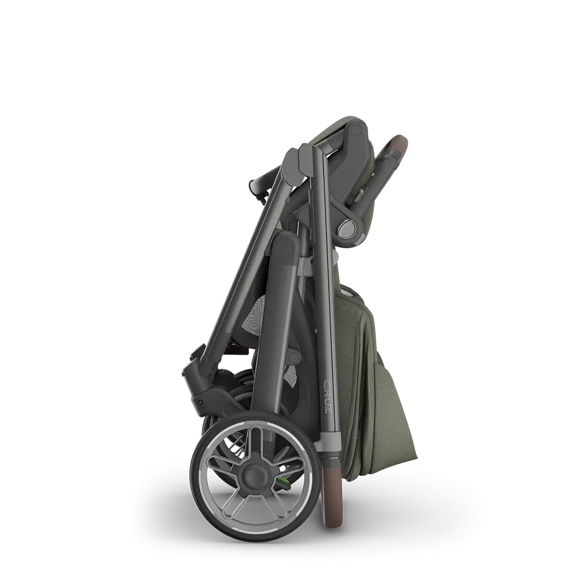 UPPAbaby Cruz V3 Stroller - Evelyn (Meadow Green/Graphite Frame/Chestnut Leather) UPPAbaby