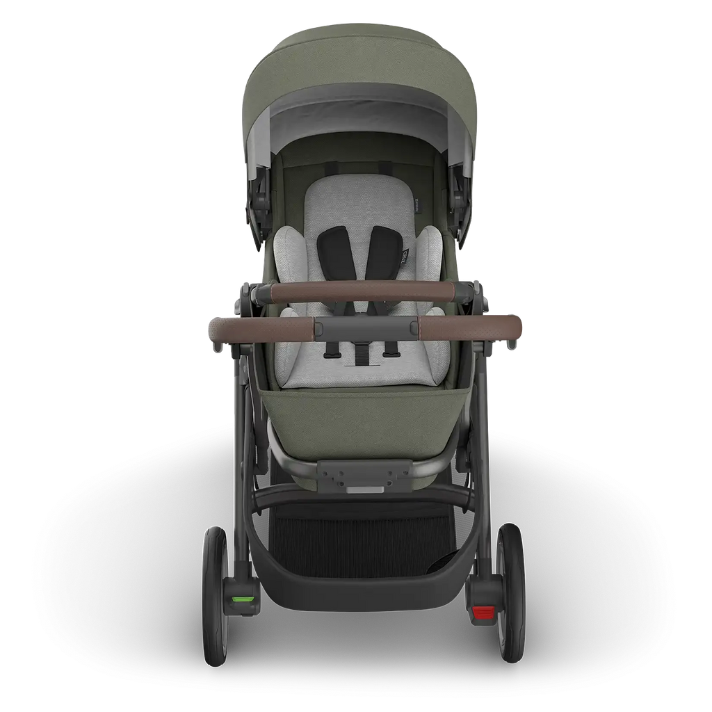 UPPAbaby Cruz V3 Stroller - Evelyn (Meadow Green/Graphite Frame/Chestnut Leather) UPPAbaby