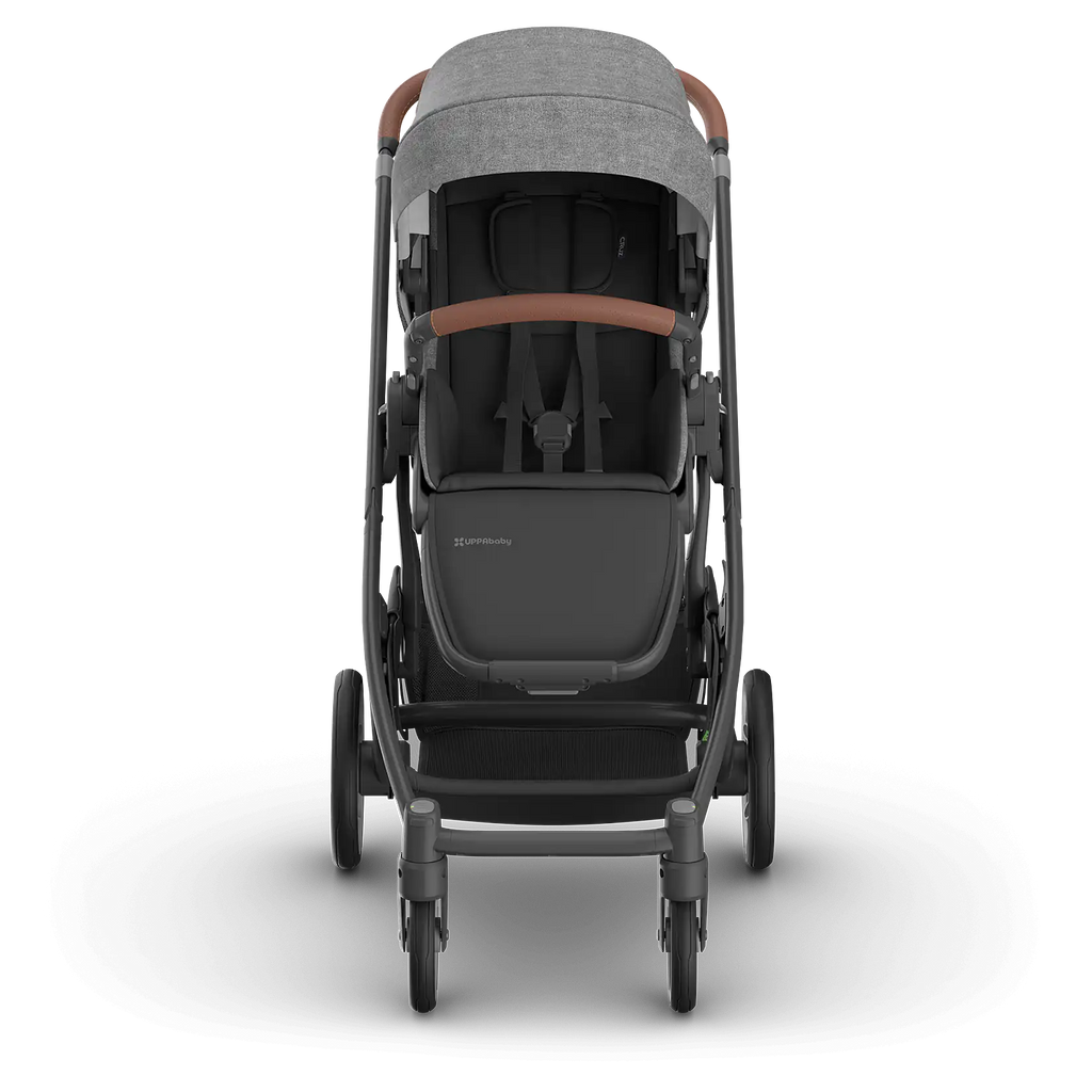 UPPAbaby Cruz V3 Stroller - Greyson (Charcoal Mélange | Carbon Frame | Saddle Leather) UPPAbaby