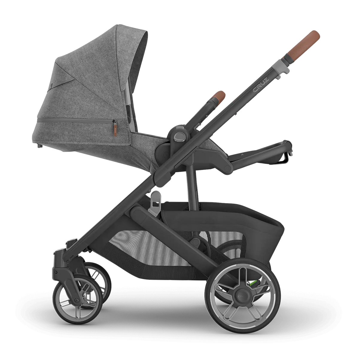 UPPAbaby Cruz V3 Stroller - Greyson (Charcoal Mélange | Carbon Frame | Saddle Leather) UPPAbaby