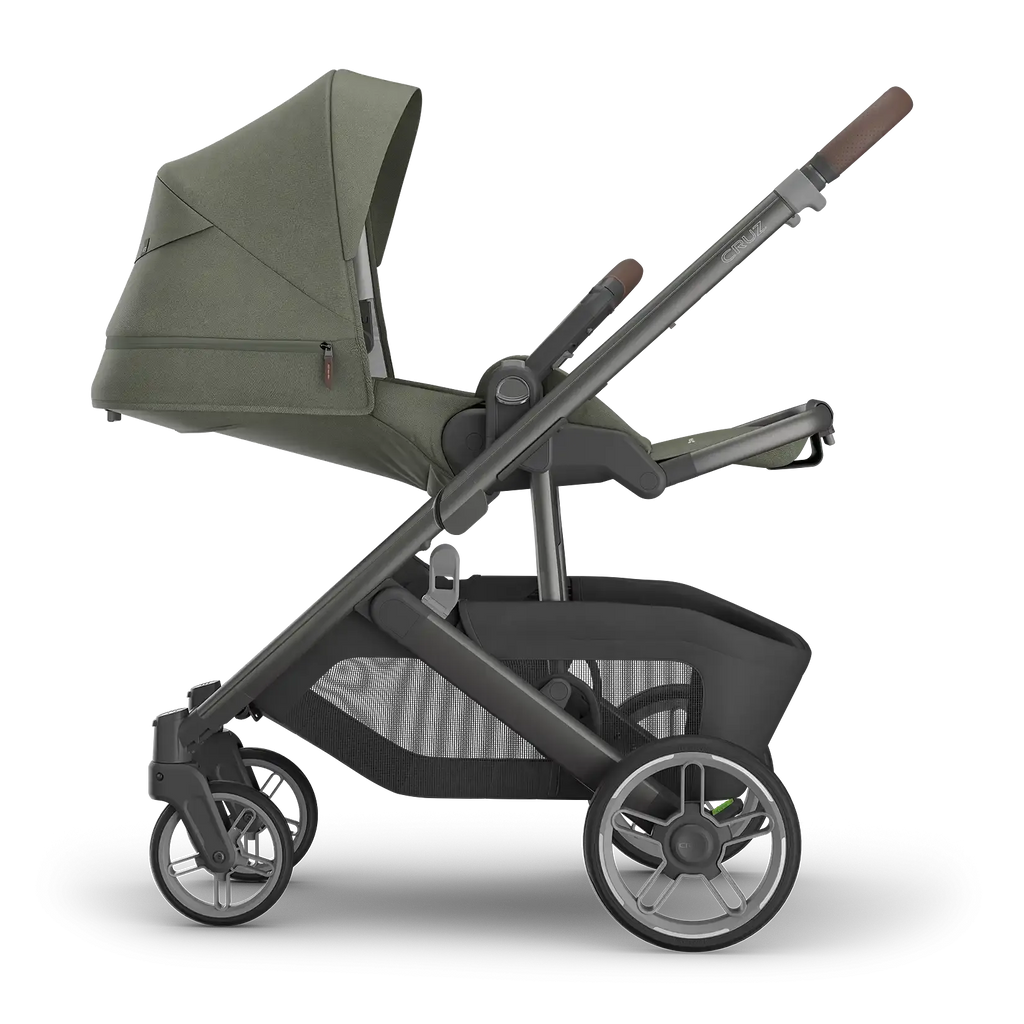UPPAbaby Cruz V3 Stroller - Evelyn (Meadow Green/Graphite Frame/Chestnut Leather) UPPAbaby