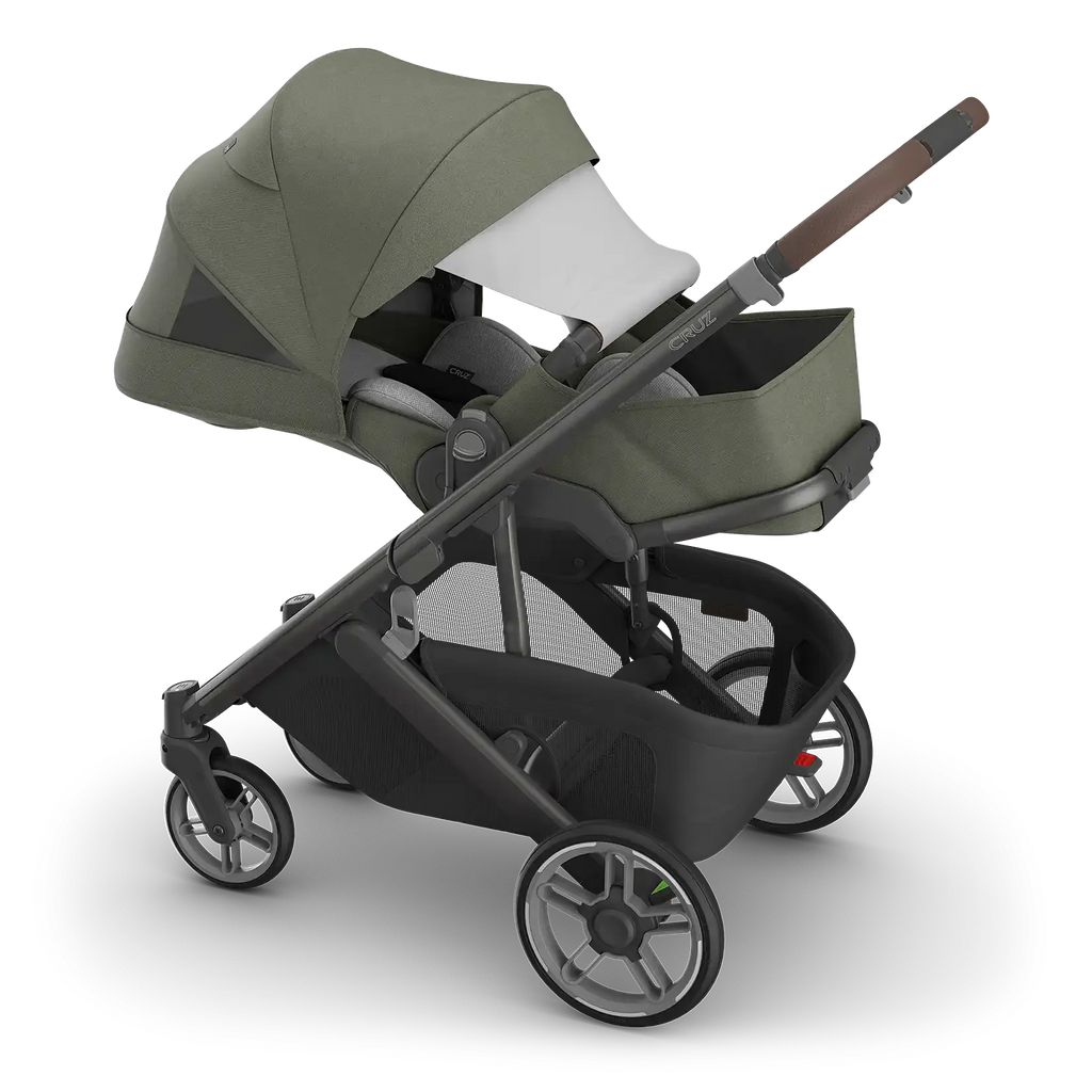 UPPAbaby Cruz V3 Stroller - Evelyn (Meadow Green/Graphite Frame/Chestnut Leather) UPPAbaby