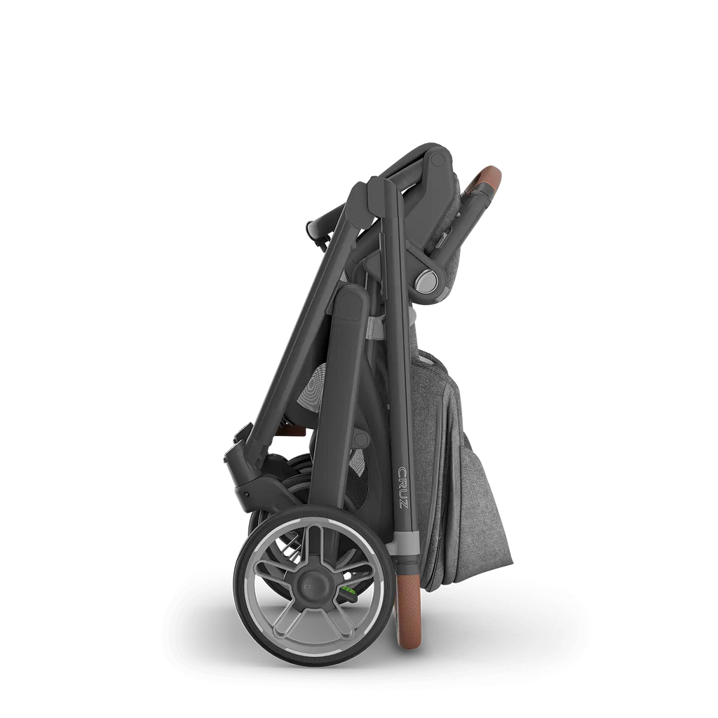 UPPAbaby Cruz V3 Stroller - Greyson (Charcoal Mélange | Carbon Frame | Saddle Leather) UPPAbaby