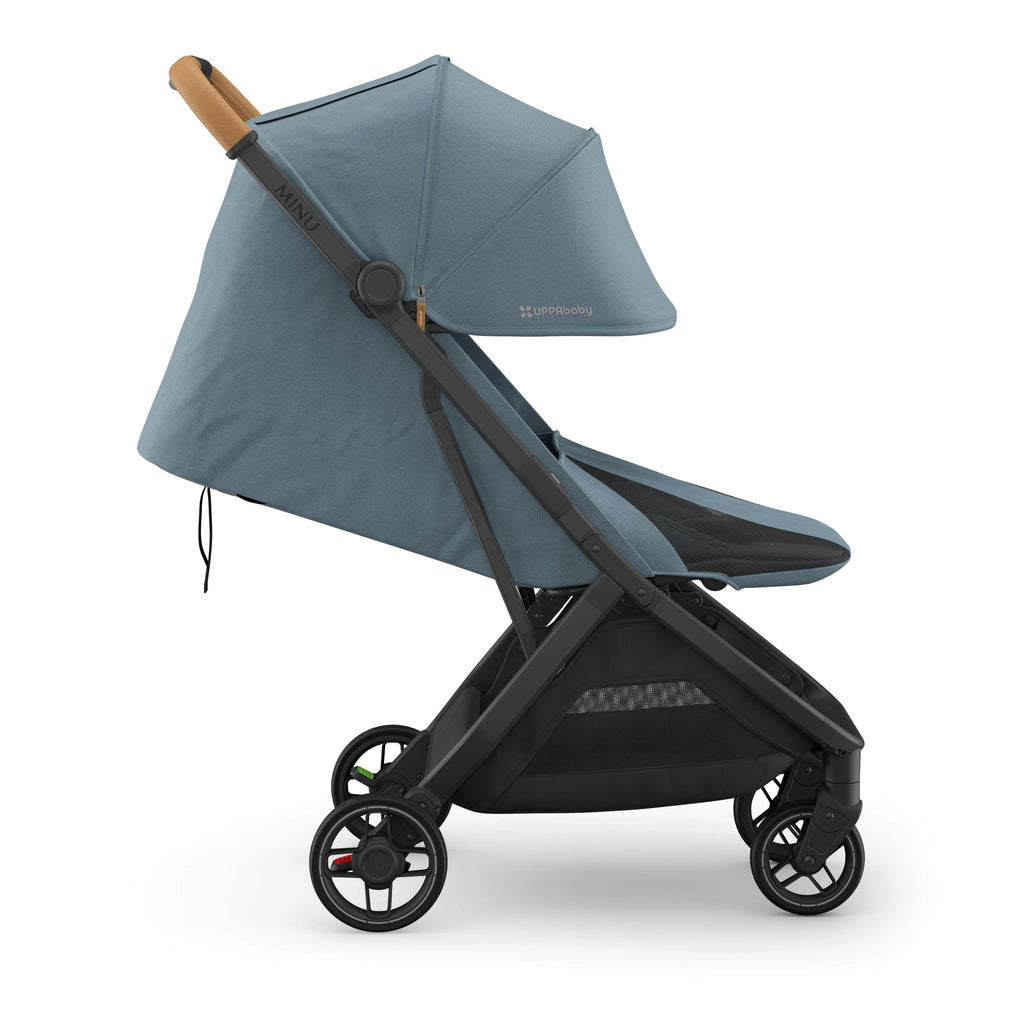 UPPAbaby Minu V3 Stroller - Dillan (Stone Blue/Carbon Frame/Sand Leather) UPPAbaby