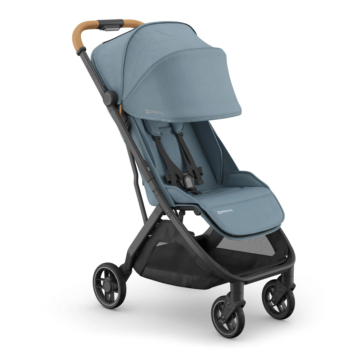 UPPAbaby Minu V3 Stroller - Dillan (Stone Blue/Carbon Frame/Sand Leather) UPPAbaby
