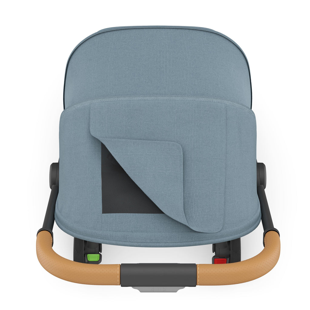 UPPAbaby Minu V3 Stroller - Dillan (Stone Blue/Carbon Frame/Sand Leather) UPPAbaby