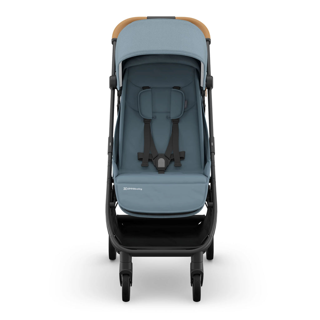 UPPAbaby Minu V3 Stroller - Dillan (Stone Blue/Carbon Frame/Sand Leather) UPPAbaby