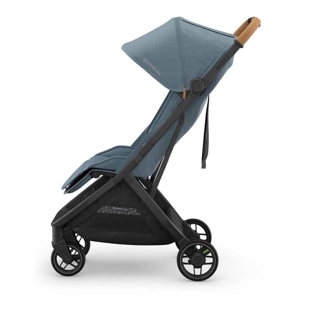 UPPAbaby Minu V3 Stroller - Dillan (Stone Blue/Carbon Frame/Sand Leather) UPPAbaby