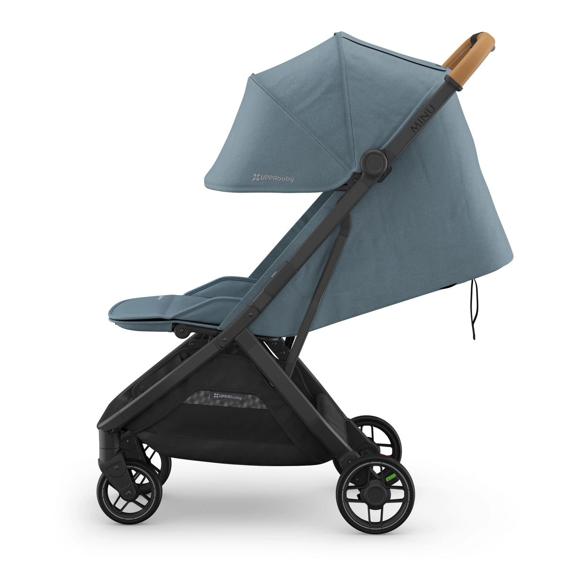 UPPAbaby Minu V3 Stroller - Dillan (Stone Blue/Carbon Frame/Sand Leather) UPPAbaby