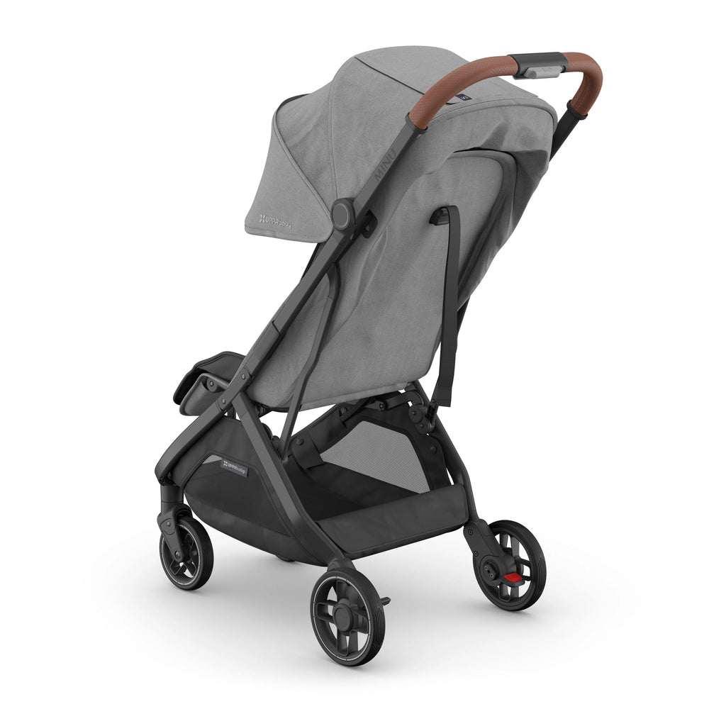UPPAbaby Minu V3 Stroller - Greyson (Charcoal Mélange/Carbon Frame/Saddle Leather) UPPAbaby